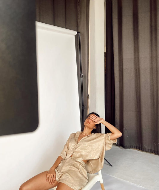 Champagne Satin Short