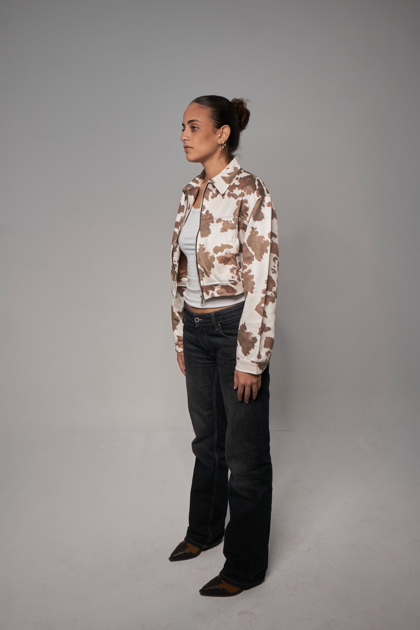 Cropped Cow Jacket
