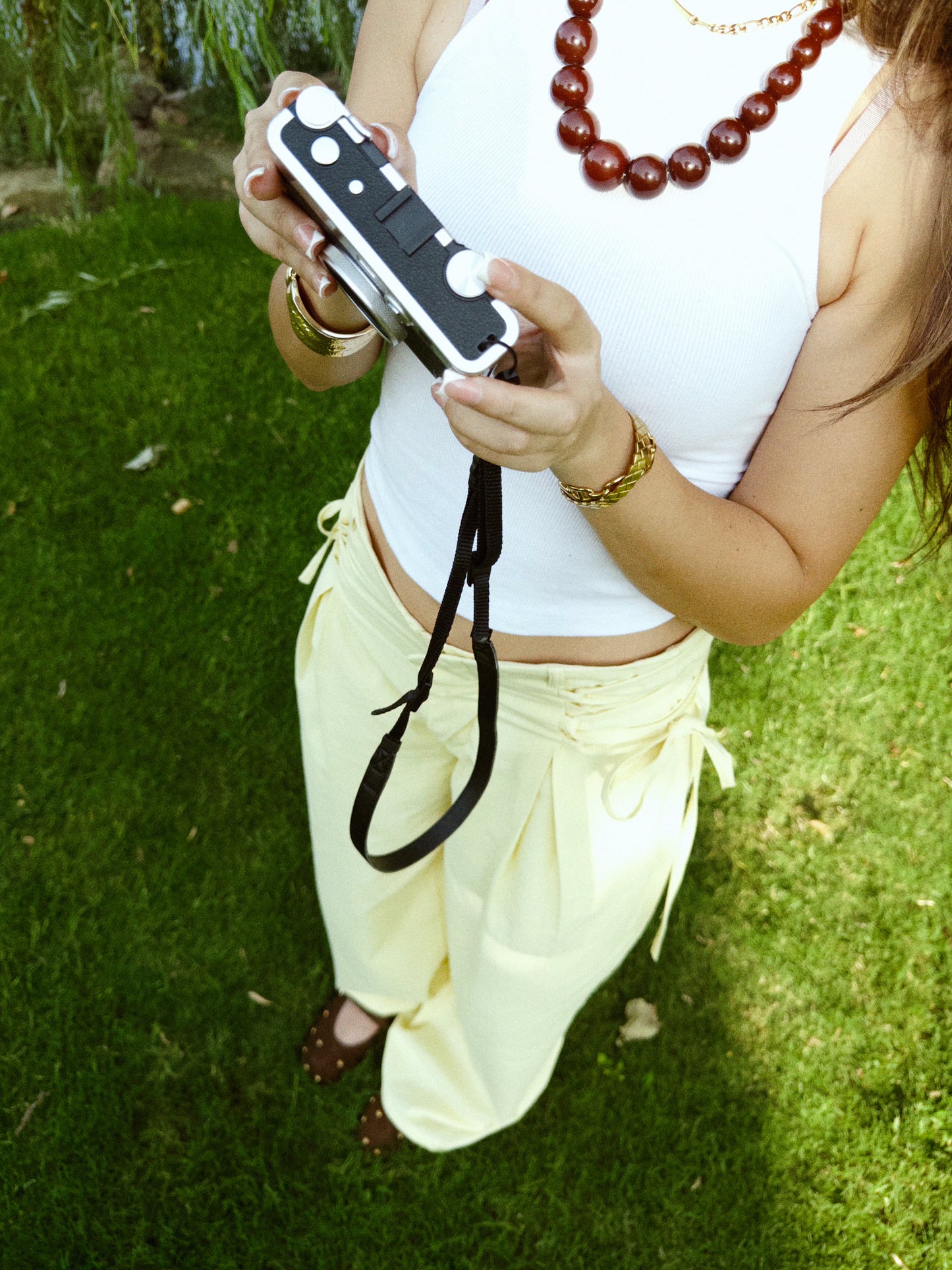 Crosswaist Butter Yellow Linen Pants