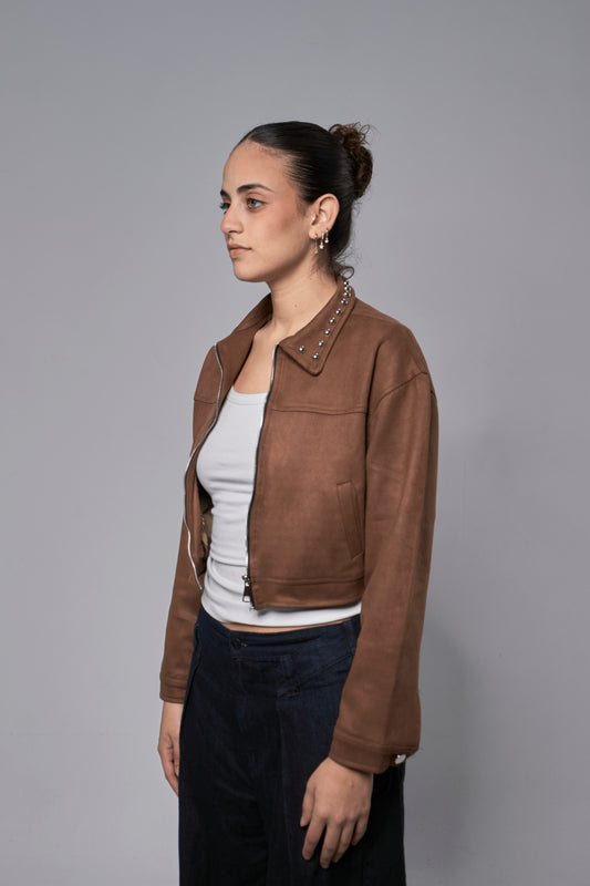 Cropped Studded Jacket