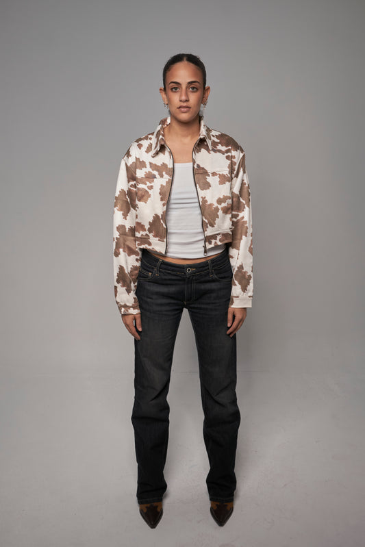 Cropped Cow Jacket